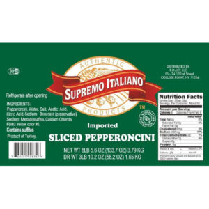 Supremo Italiano - Sliced Pepperoncini - gallon