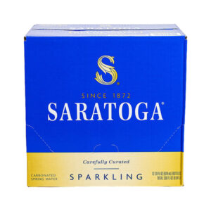 Saratoga Sparkling Spring Water - 12/28 oz glass bottles