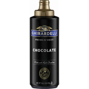 Ghirardelli - Black Label Chocolate Sauce Squeeze Bottle- 16oz/12 pack