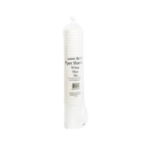 Sunset - 16 oz White Hot Cups - 1000 ct Pack