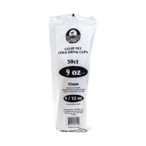 Sunset - 9 oz Clear Cups - 50 ct