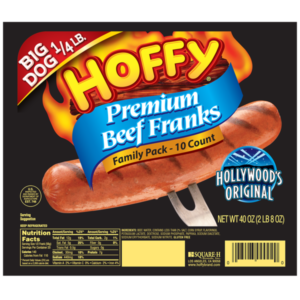 Hoffy- All Beef Franks - 4:1 (4 oz each), 2.5 lbs