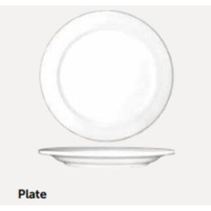 Tableware - Classic Porcelain 7.25in Dover Plate, White, 1 Dz