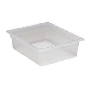Food Pan, 1/2 size, 4" deep, polypropylene, translucent, NSF