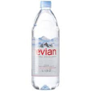 Evian Natural Spring Water - 12/1L plastic bottles