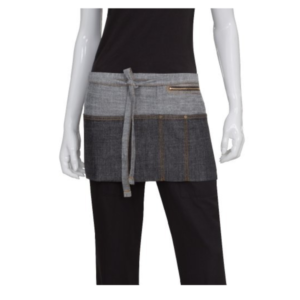 Manhattan Waist Apron, 12"L x 23"W, 100% cotton denim, black