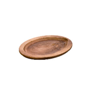 Lodge - Oval Wood Underliner 9" x 11 3/4", Walnut Stain