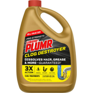 Liquid-Plumr Pro-Strength Clog Destroyer, Liquid Drain Cleaner, 80 Fluid Ounces