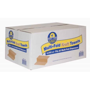 Sunset - Multifold Kraft/Brown Towels - 4000 ct