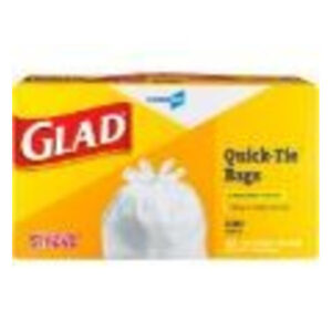 Glad CloroxPro Quick-Tie Tall Kitchen Trash Bags, 13 Gallon, 200 Count (Package May Vary)