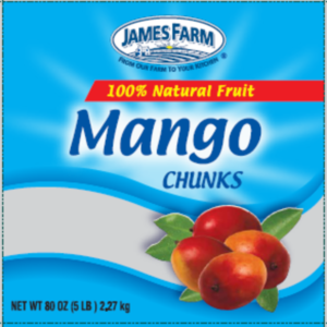 Frozen James Farm - IQF Mango Chunks - 2/5 lbs