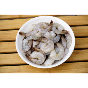 Shrimp, 16/20, raw, peeled, deveined, tail on- 2 lbs