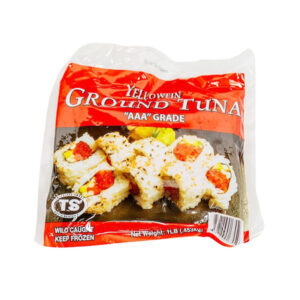 Frozen Ground Yellowfin Ahi Tuna- Sushi Grade- 1 lb