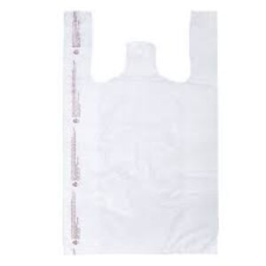 Large White T-Shirt Bags - 12x7x22, 20 mic - 475 ct