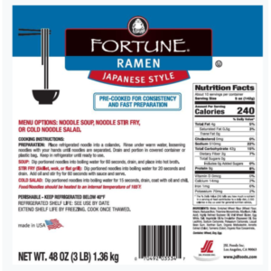 Fortune - Ramen Japanese Style Noodle - 8-3 Lb