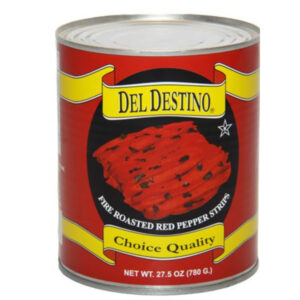 Del Destino - Fire Roasted Red Pepper Strips - 3 kgs