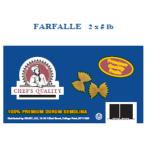 Chef's Quality - Farfalle (Bowtie) Pasta - 2/5 lbs