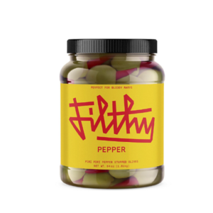 Filthy Pepper Stuffed Olives - 64oz