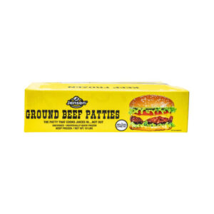 Frozen Ground Beef Hamburger Patties - 2/1 (8 oz), 80/20, IQF - 10 lbs