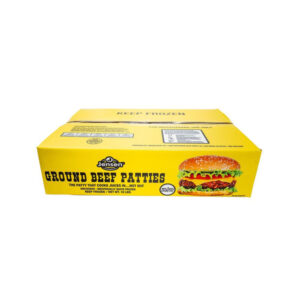 Frozen Ground Beef Hamburger Patties - 4/1 (4 oz), 80/20, IQF - 10 lbs