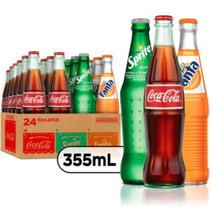 Coca-Cola, Fanta, Sprite Variety Pack - Mexico Glass Bottles, 355 mL, 24 Pack