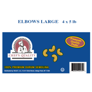 Chef's Quality - Elbow Pasta, Large - 2/10 lbs
