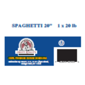 Chef's Quality - 20" Spaghetti Pasta - 2/10 lbs