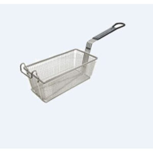 Fry Basket, 11" x 5-3/8" x 4-1/8" deep, black coated handle