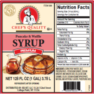 Chef's Quality - Pancake and Waffle Syrup - gallon