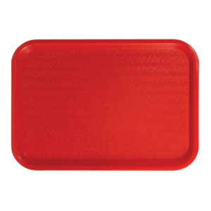Winco - 10x14" High Quality Plastic Cafeteria Tray, Red