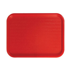 Winco - 14x18" High Quality Plastic Cafeteria Tray, Red