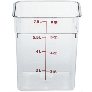 Cambro - CamSquare Food Container, 8 qt., clear
