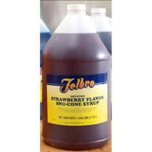 Felbro Sno Cone Syrup - Strawberry - gallon