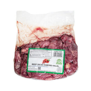 Halal - Fresh Diced Beef Kabobs, 1x1x2