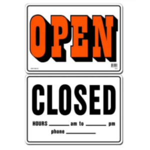 Lynch Sign - #R1C Open/Closed Sign, Regular - 1 Ct