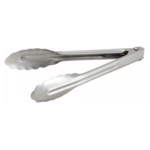 Winco - 7" S/S Utility Tong, Heavyweight, 0.9mm, 7.01" x 1.26" x 0.98" - 1 Ct.