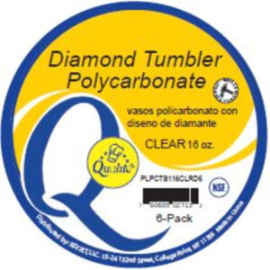 Qualite - Clear Polycarb Tumbler - 6/16 Oz