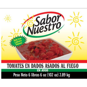 Sabor Nuestro - Fire Roasted Diced Tomatoes - #10 can